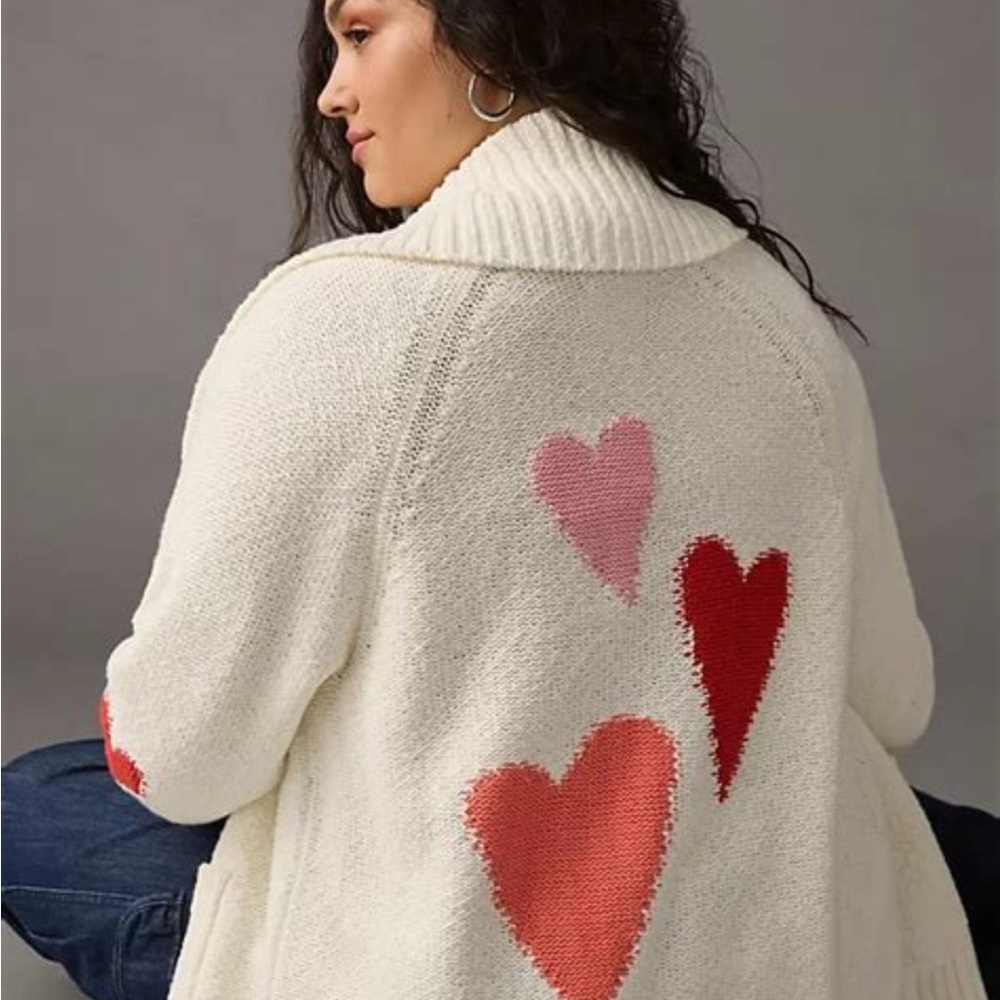 Anthropologie Maeve hearts cardigan rare!